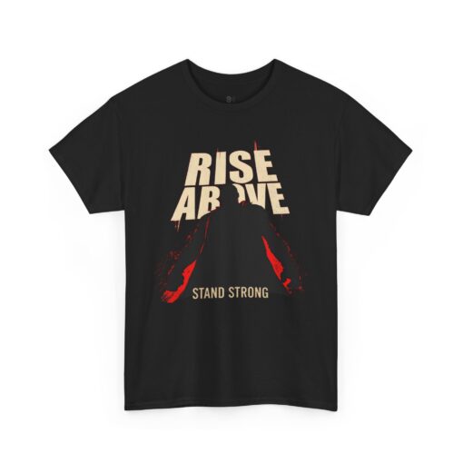 Rise above Unisex Heavy Cotton Tee - Image 3