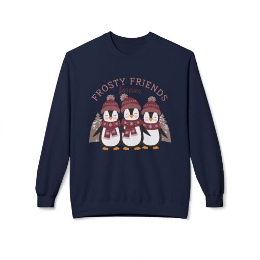 Frosty friends forever  Unisex Midweight Softstyle Fleece Crewneck Sweatshirt - Image 29