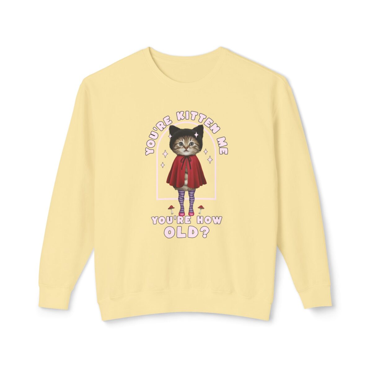 You're kitten me! Unisex Lightweight Crewneck Sweatshirt - Image 17