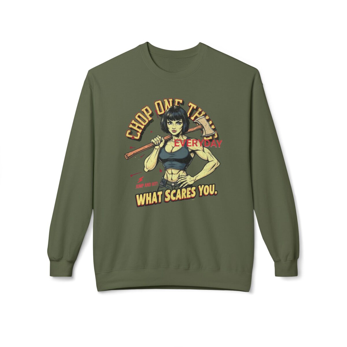 CHOP ONE THING Unisex Midweight Softstyle Fleece Crewneck Sweatshirt - Image 9