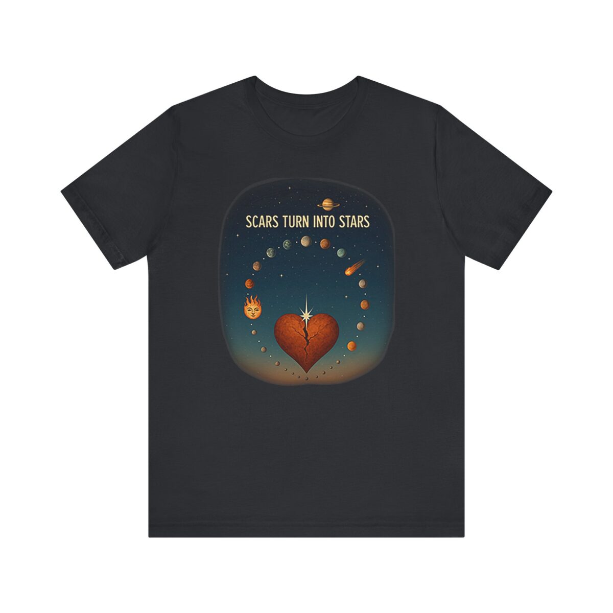 Scars Turn Into Stars Unisex Jersey Tee - Inspirational Meditation Shirt - Image 9