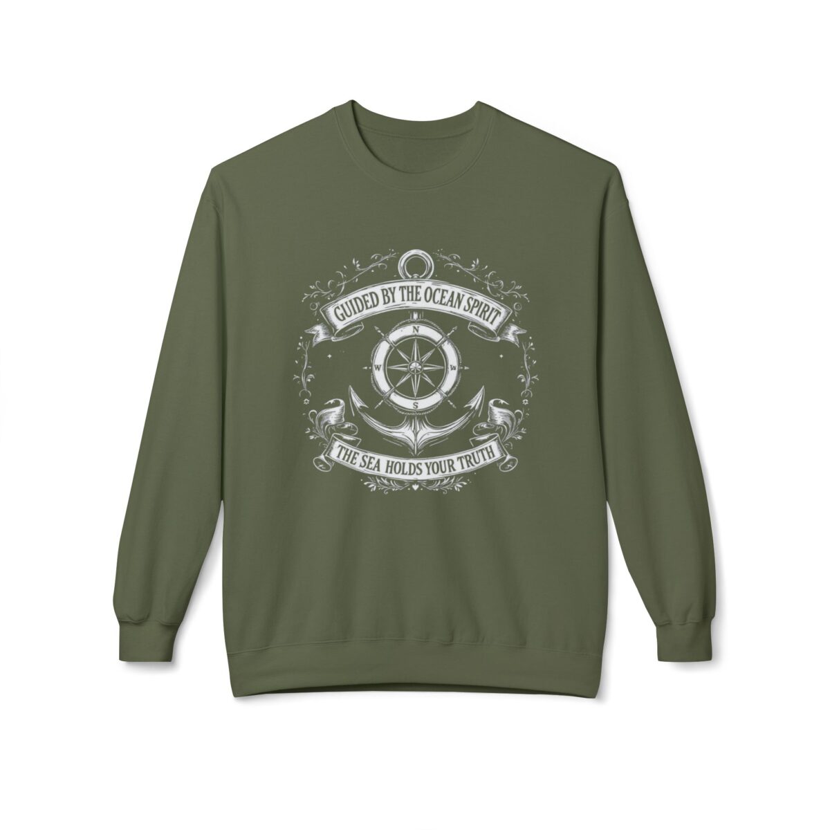 GUIDED BY THE OCEAN SPIRIT Unisex Midweight Softstyle Fleece Crewneck Sweatshirt - Image 13