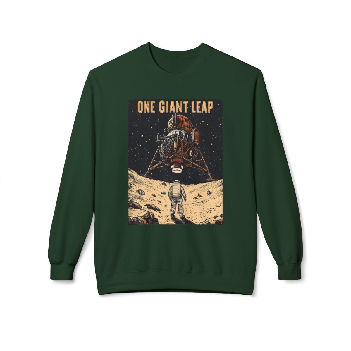 One giant leap Unisex Midweight Softstyle Fleece Crewneck Sweatshirt - Image 9