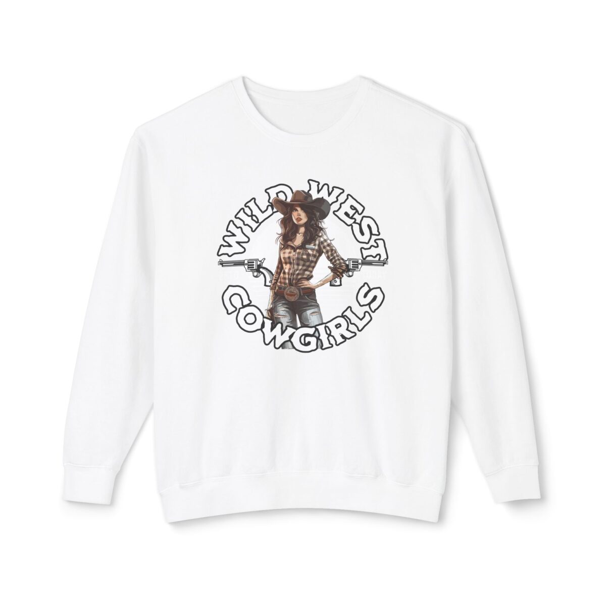Wild West Cowgirls Unisex Lightweight Crewneck Sweatshirt