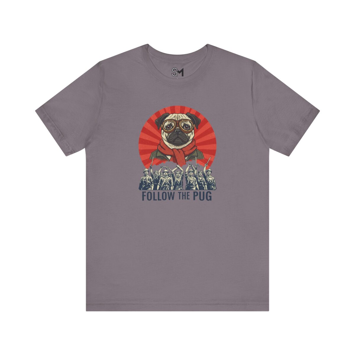 Follow the pug Unisex Jersey Short Sleeve Tee - Image 45