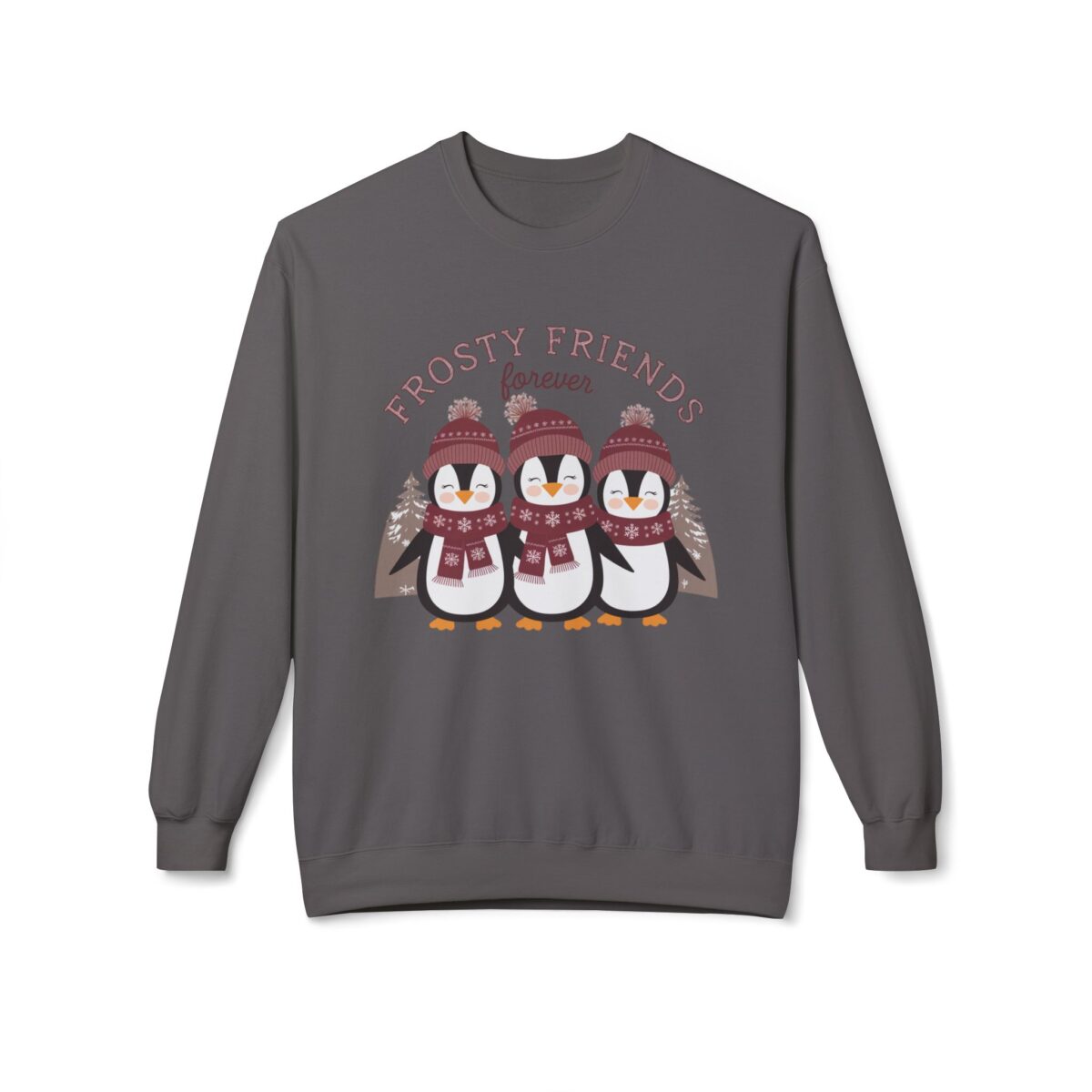 Frosty friends forever  Unisex Midweight Softstyle Fleece Crewneck Sweatshirt - Image 21