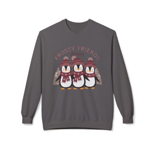 Frosty friends forever  Unisex Midweight Softstyle Fleece Crewneck Sweatshirt - Image 21
