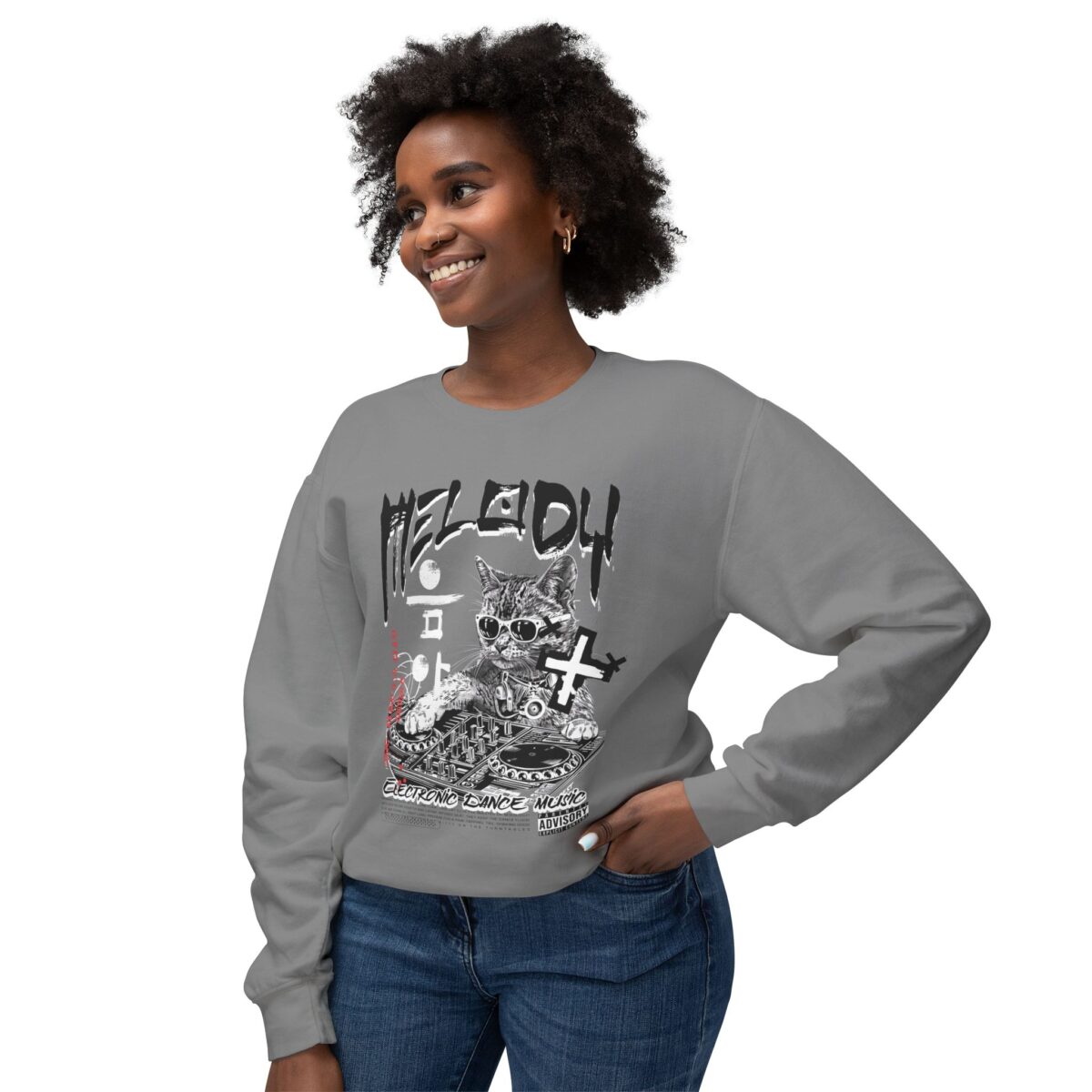 Melody Unisex Lightweight Crewneck Sweatshirt - Image 19