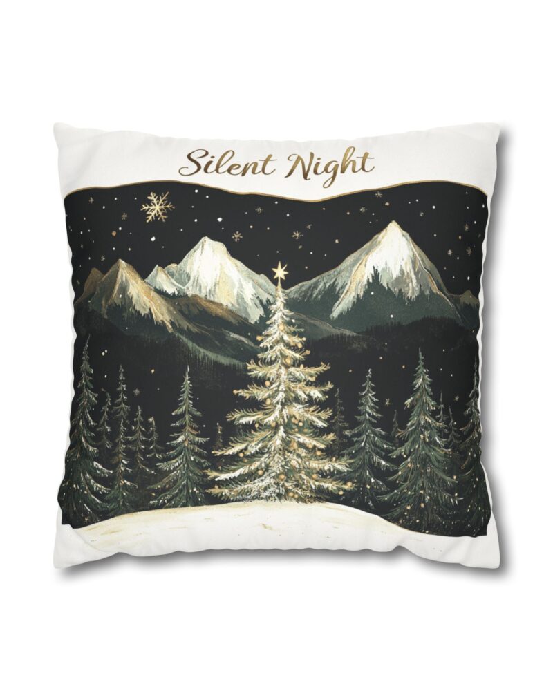Silent night Faux Suede Square Pillowcase