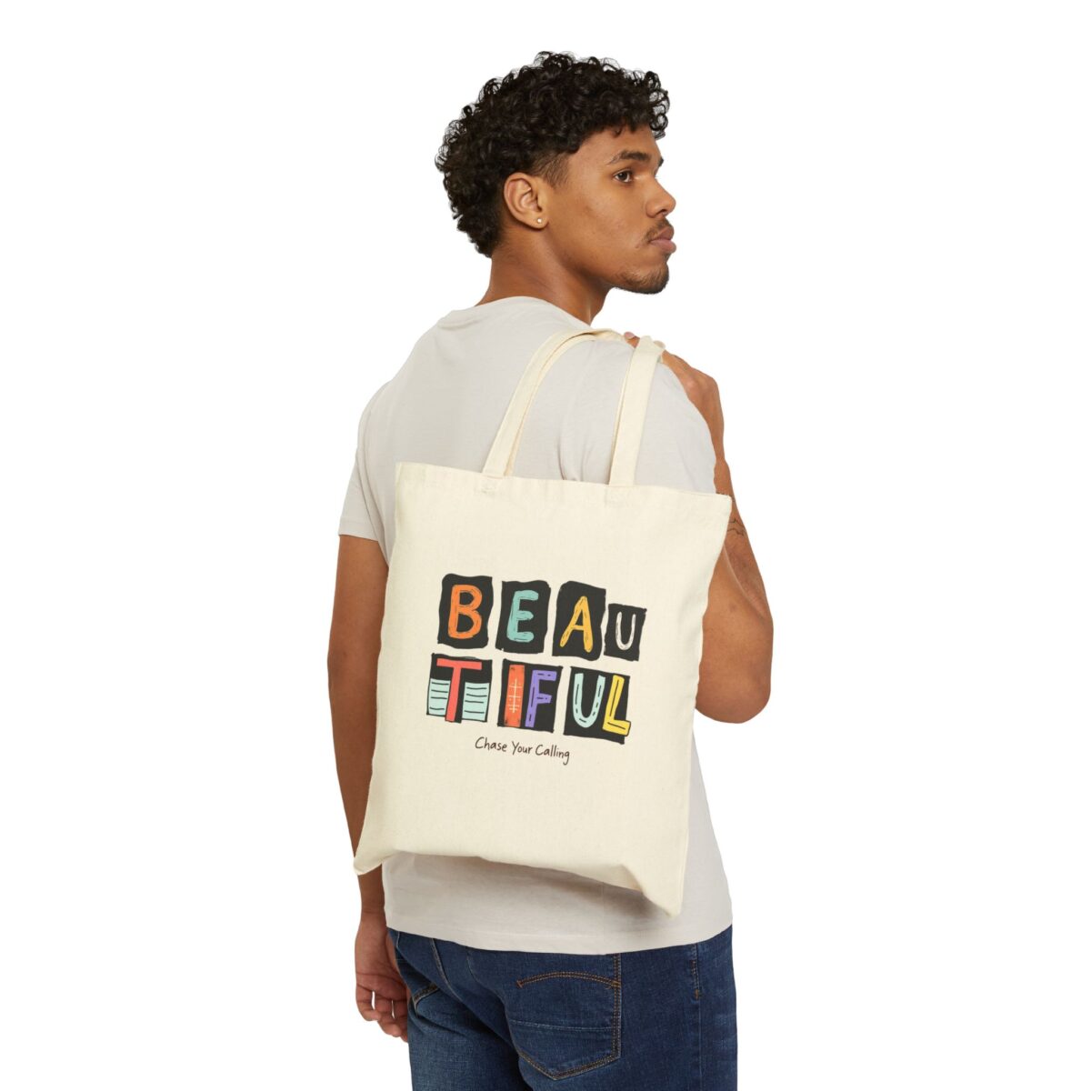 Beautiful Cotton Canvas Tote Bag - Image 3
