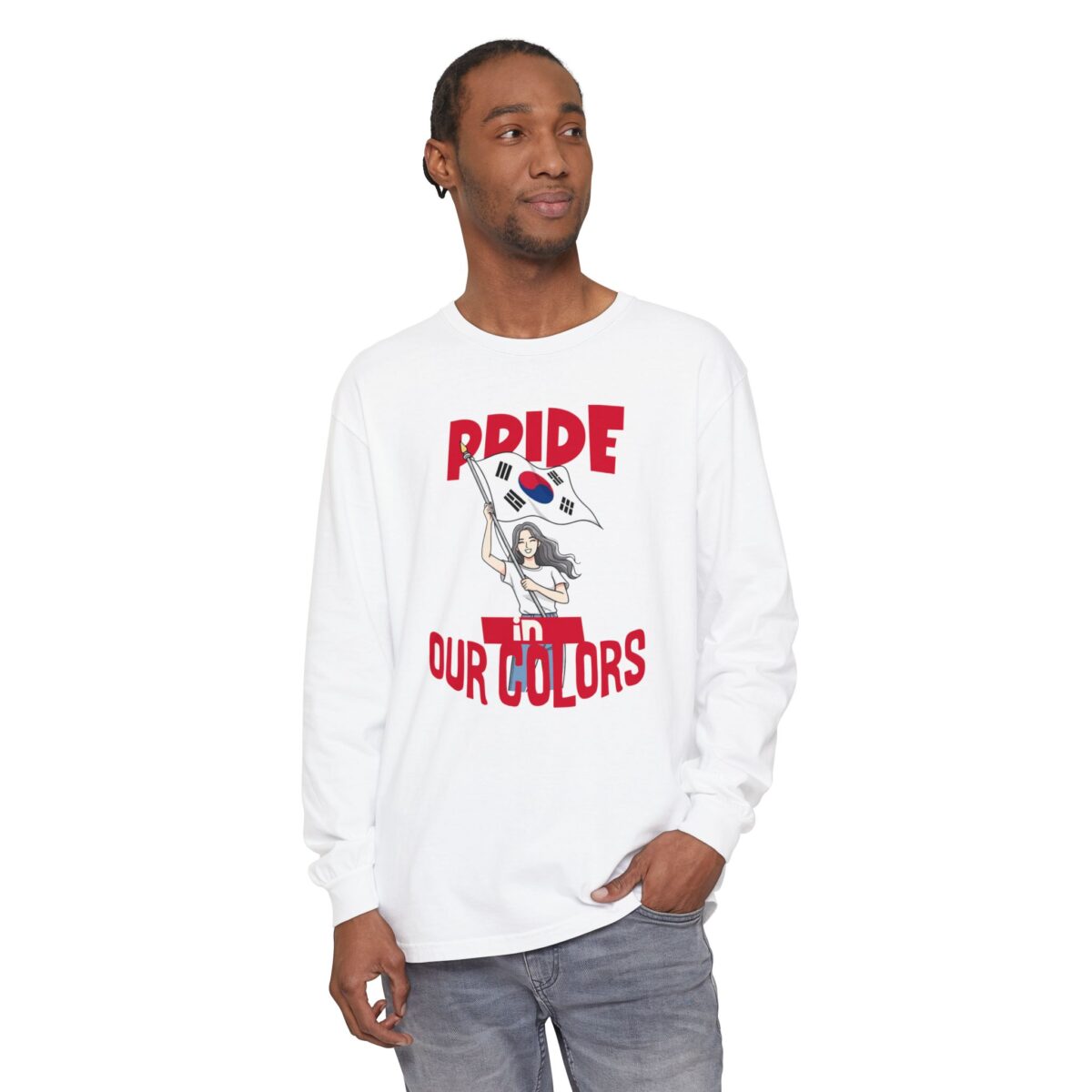 Pride in our colors Unisex Garment-dyed Long Sleeve T-Shirt - Image 3