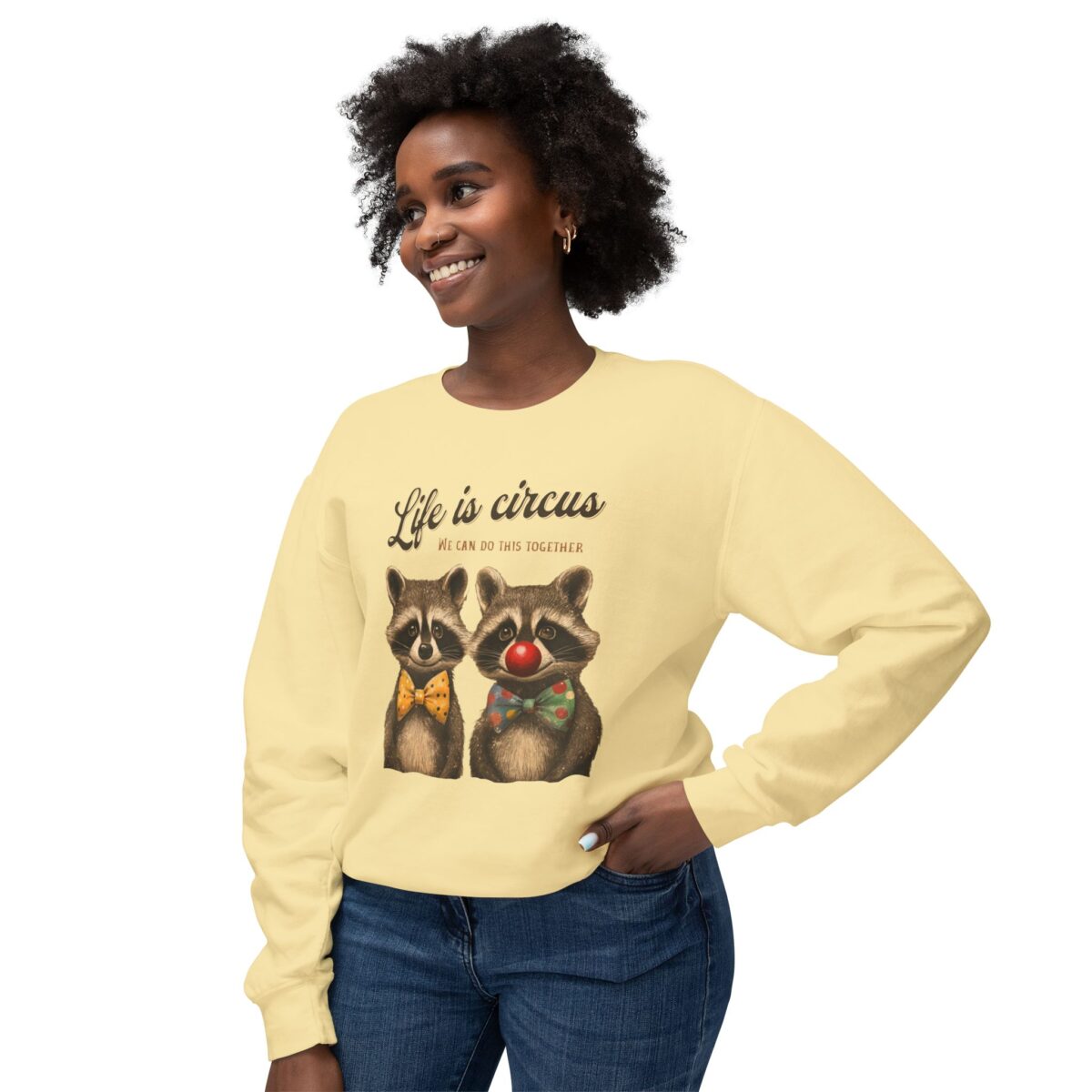 Life is circus Unisex Lightweight Crewneck Sweatshirt - Image 15