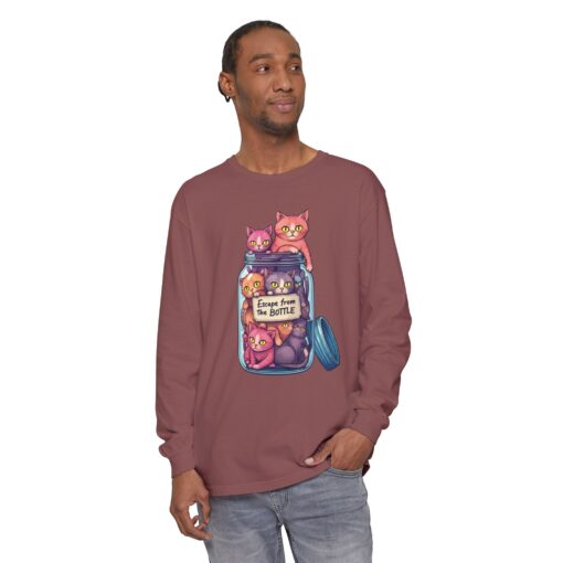 Escape from the bottle Unisex Garment-dyed Long Sleeve T-Shirt - Image 15