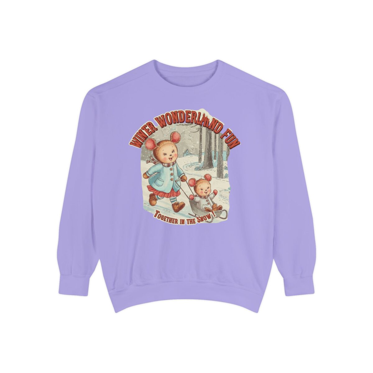 Winter wonderland fun Unisex Garment-Dyed Sweatshirt - Image 21
