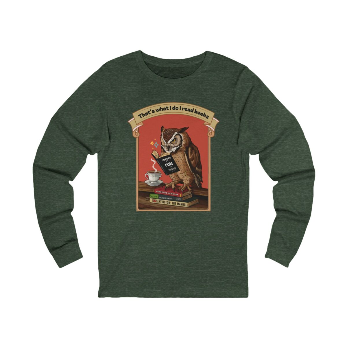 I read books Unisex Jersey Long Sleeve Tee - Image 3