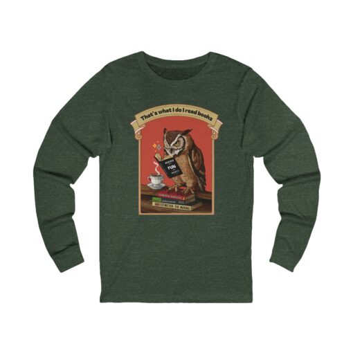 I read books Unisex Jersey Long Sleeve Tee - Image 3