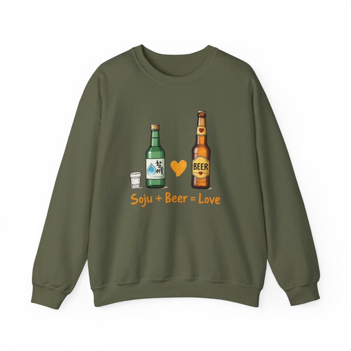 Soju + Beer = Love Unisex Heavy Blend™ Crewneck Sweatshirt - Image 21