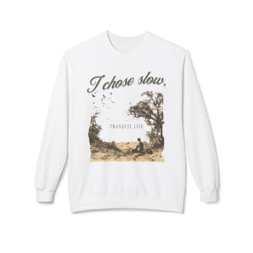 Slow tranquil life Unisex Midweight Softstyle Fleece Crewneck Sweatshirt