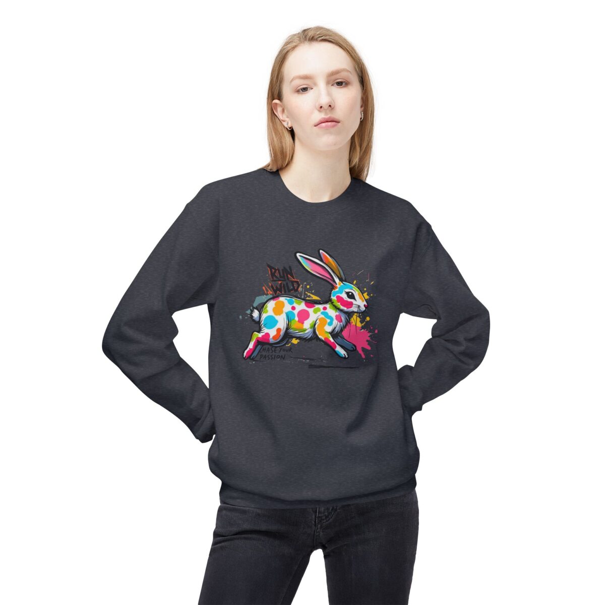 Run wild Unisex Midweight Softstyle Fleece Crewneck Sweatshirt - Image 7