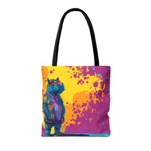 Stylish Hippo Tote Bag (AOP) - Image 6