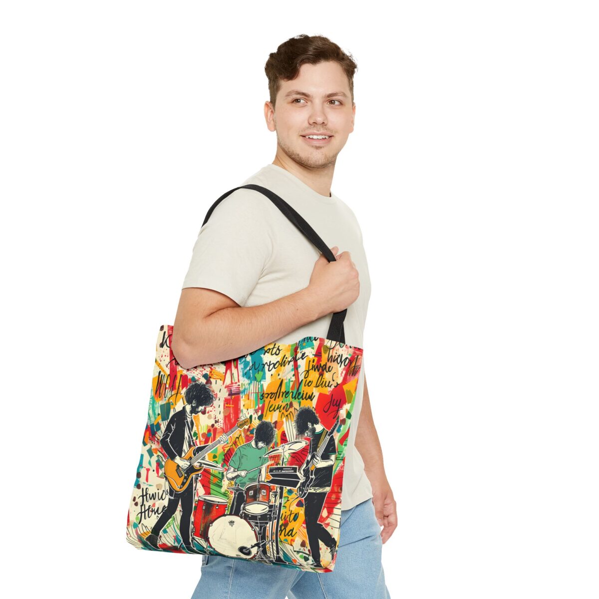 Rock Band Tote Bag (AOP) - Image 11