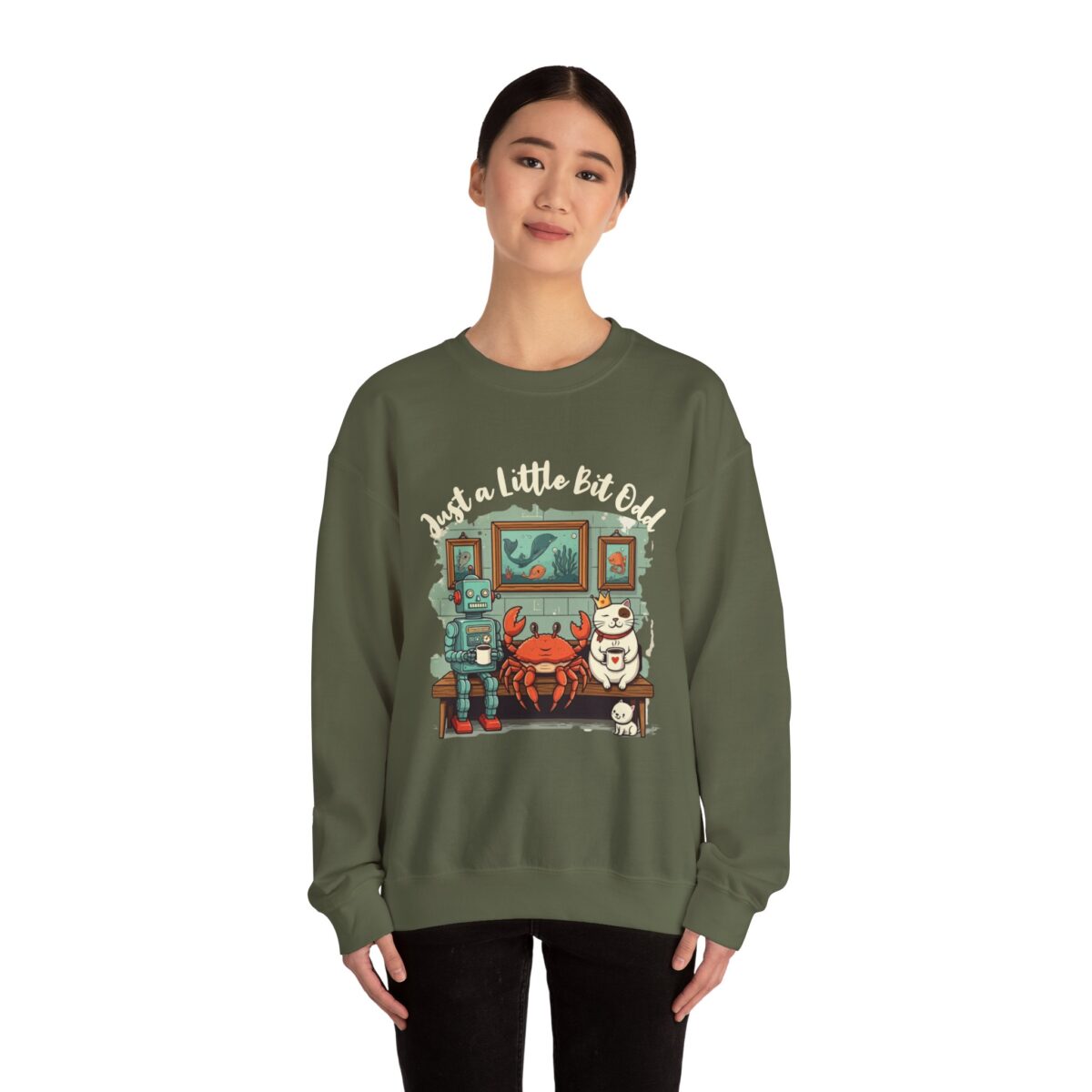 Just a little bit odd Unisex Heavy Blend™ Crewneck Sweatshirt - Image 16