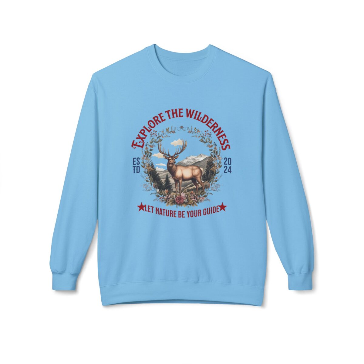 Explore the wilderness Unisex Midweight Softstyle Fleece Crewneck Sweatshirt - Image 13