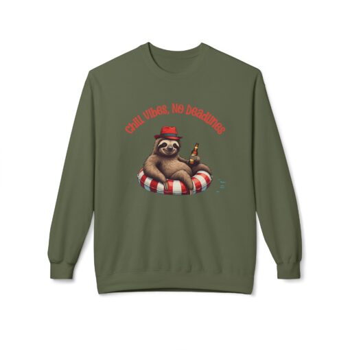 Chill vibes no deadline Unisex Midweight Softstyle Fleece Crewneck Sweatshirt - Image 13