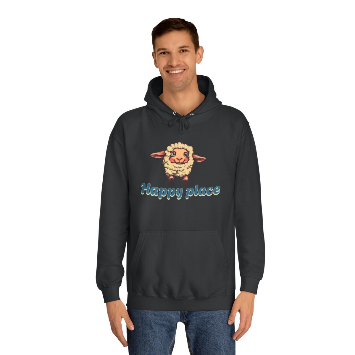 Happy place Unisex College Hoodie - Image 15