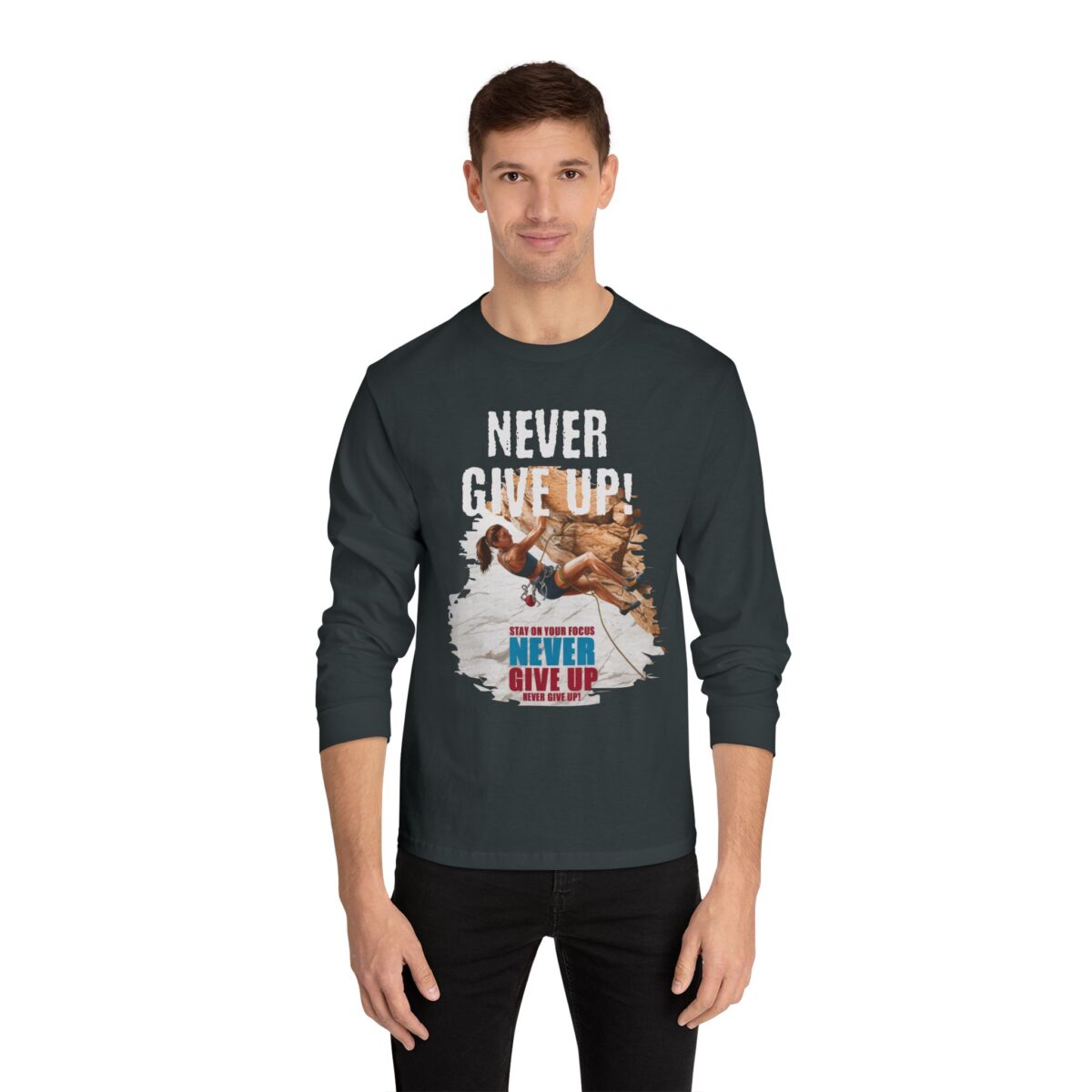 Stay on your focus Unisex Classic Long Sleeve T-Shirt - Image 3