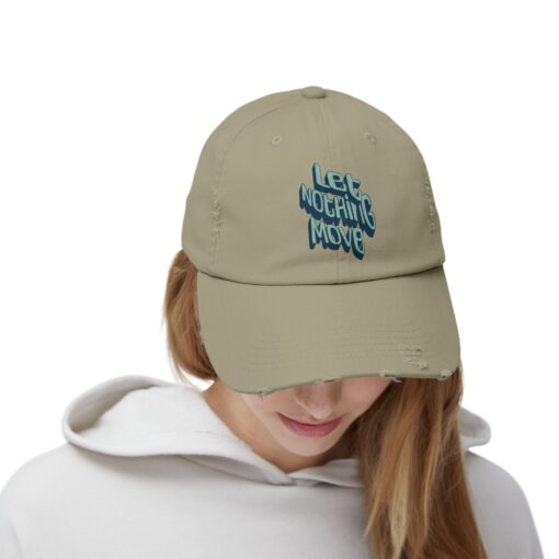 Let nothing move Unisex Distressed Cap - Image 8