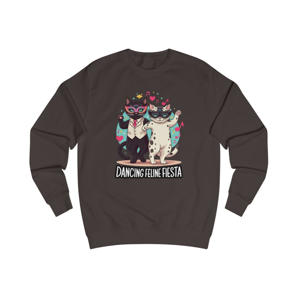 Dancing Feline Fiesta Unisex Sweatshirt - Image 3
