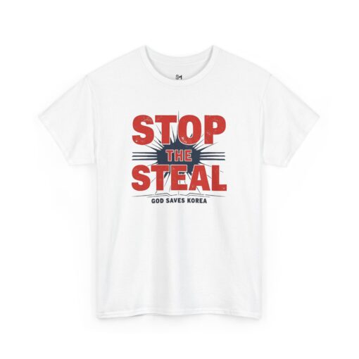 Stop the steal Unisex Heavy Cotton Tee - Image 3
