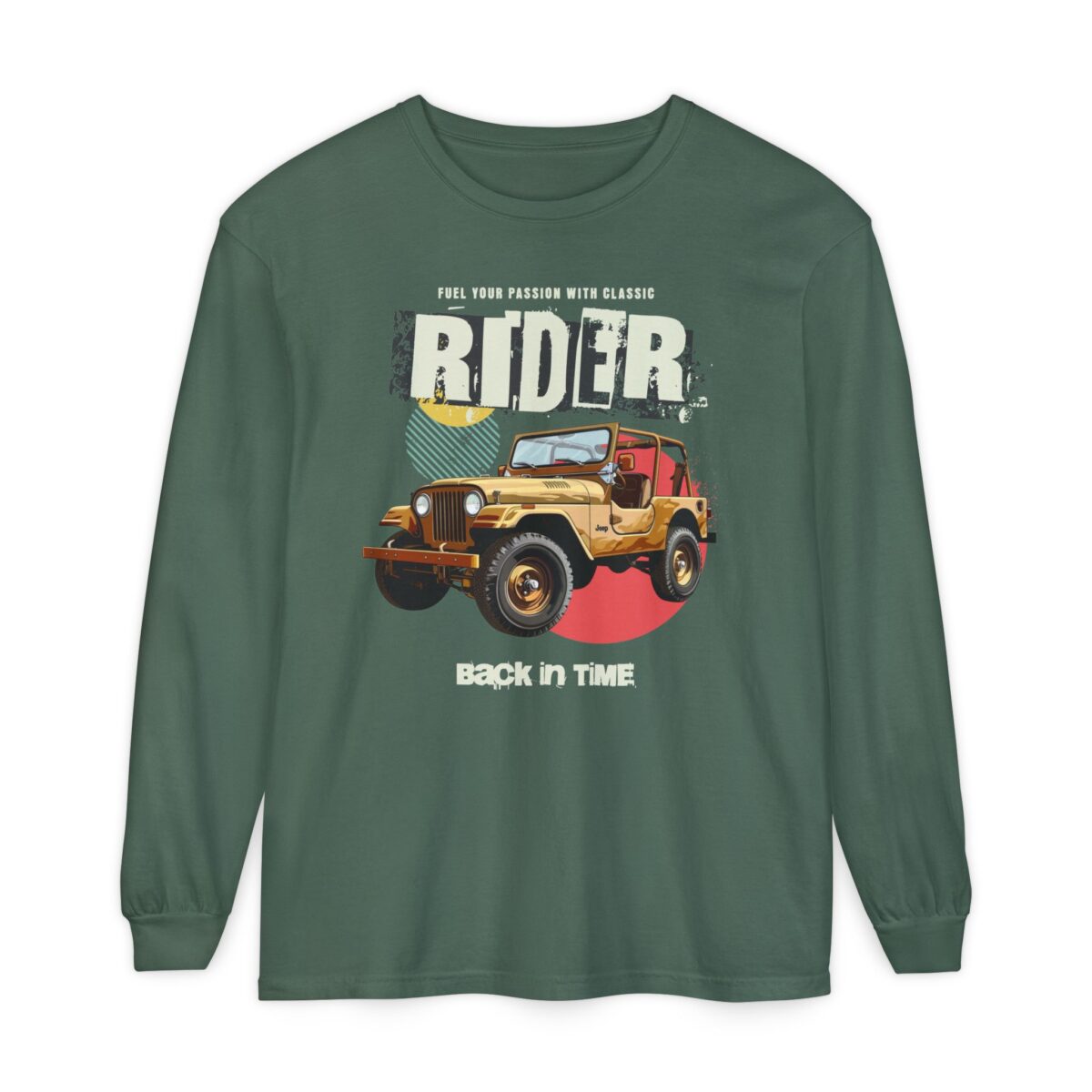 Rider Back in Time Unisex Garment-dyed Long Sleeve T-Shirt - Image 17