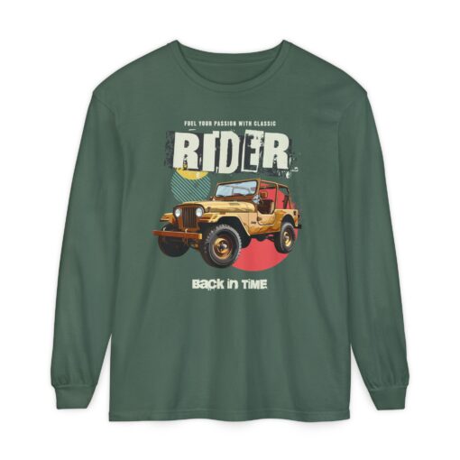 Rider Back in Time Unisex Garment-dyed Long Sleeve T-Shirt - Image 17