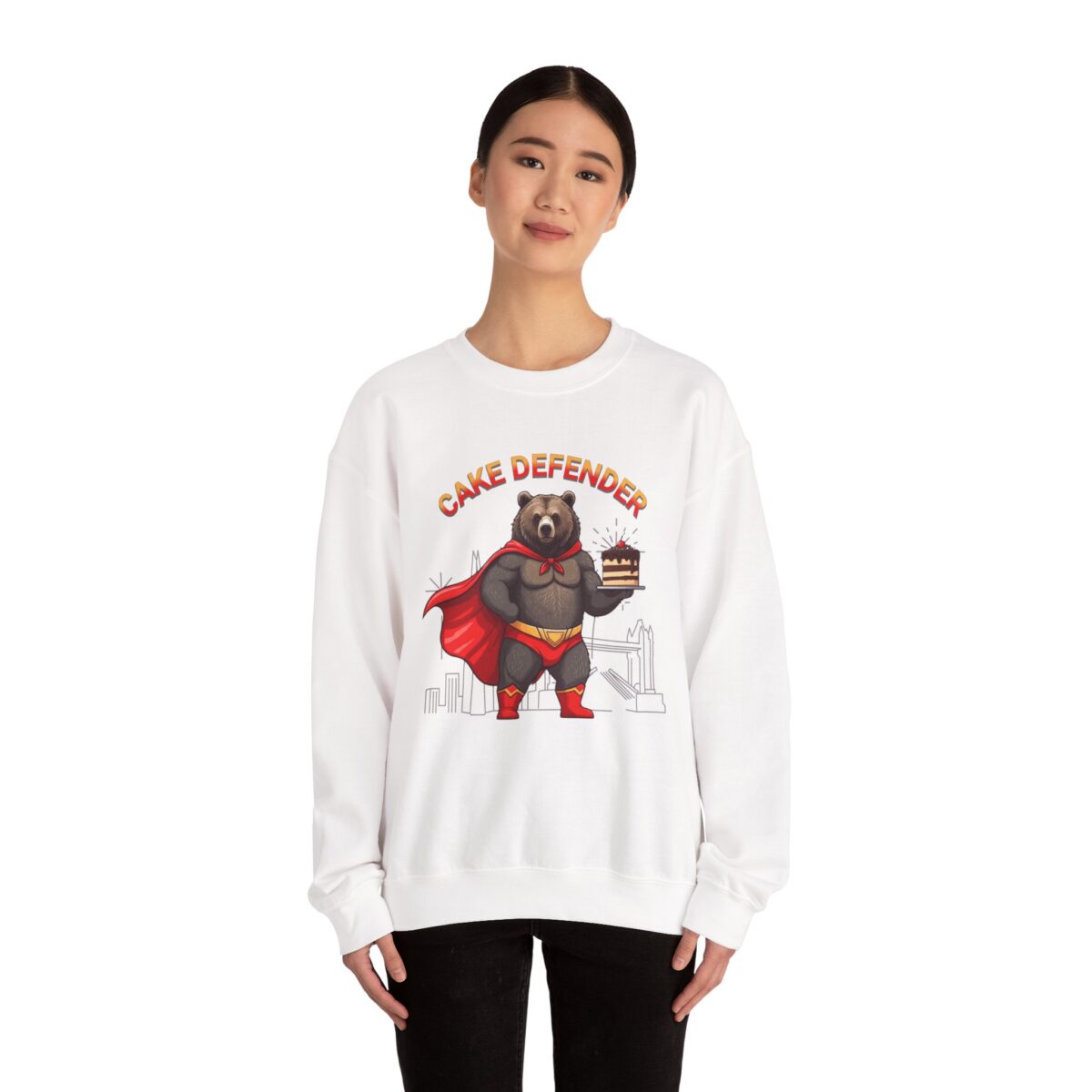 Cake defender Unisex Heavy Blend™ Crewneck Sweatshirt - Image 4