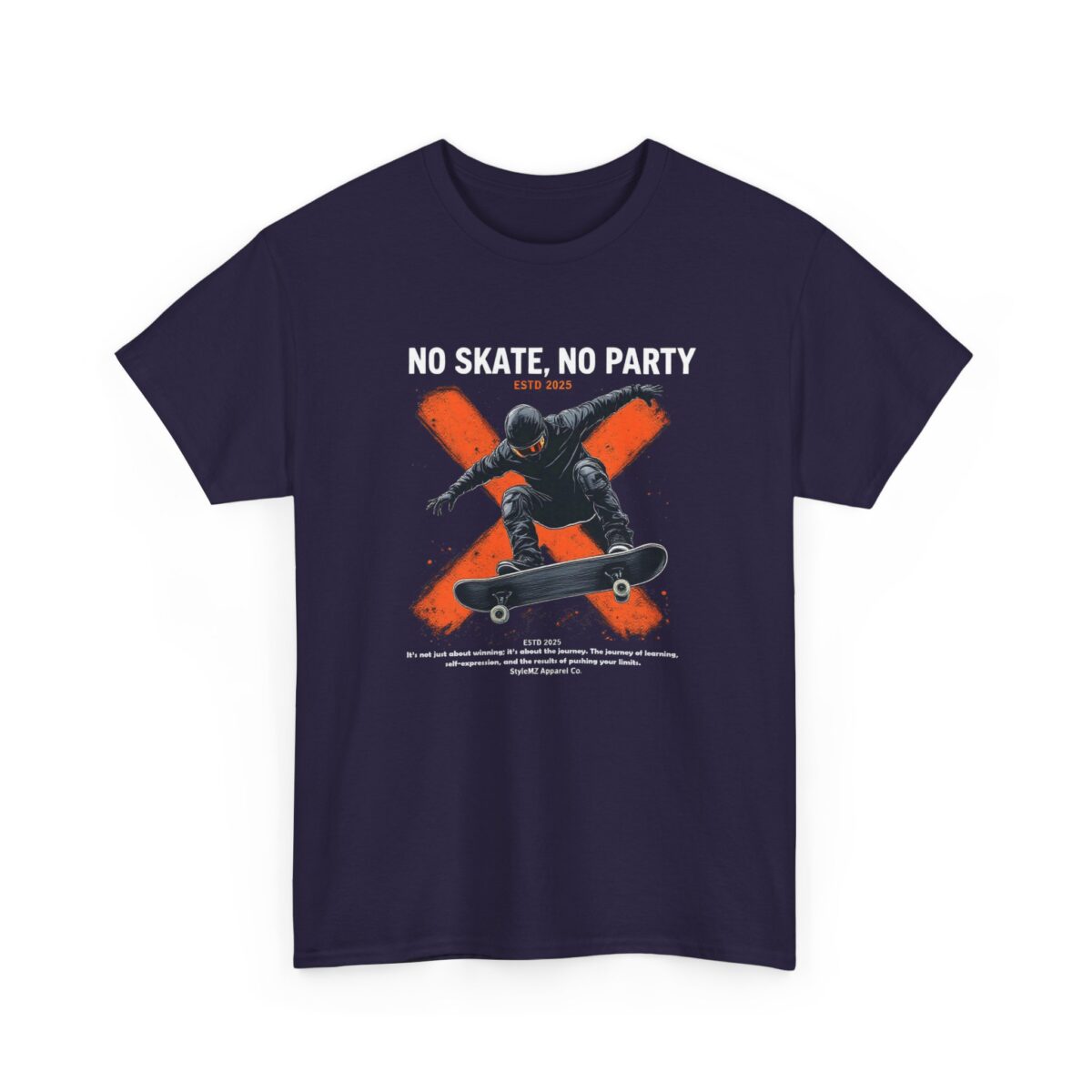NO SKATE, NO PARTY Unisex Heavy Cotton Tee - Image 19