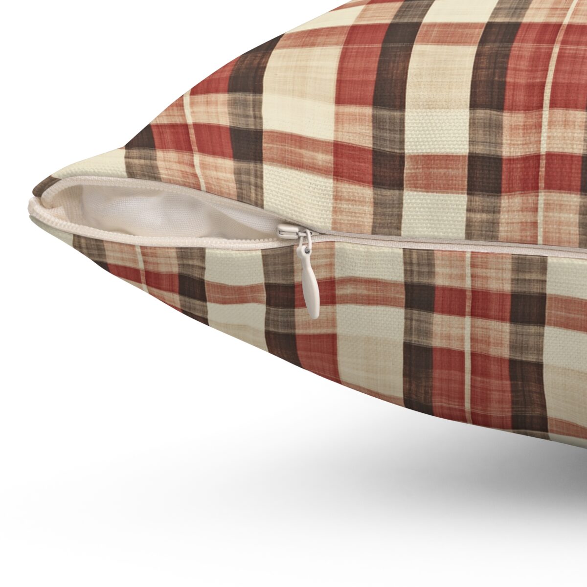 Foliage hue plaid Spun Polyester Square Pillowcase - Image 3