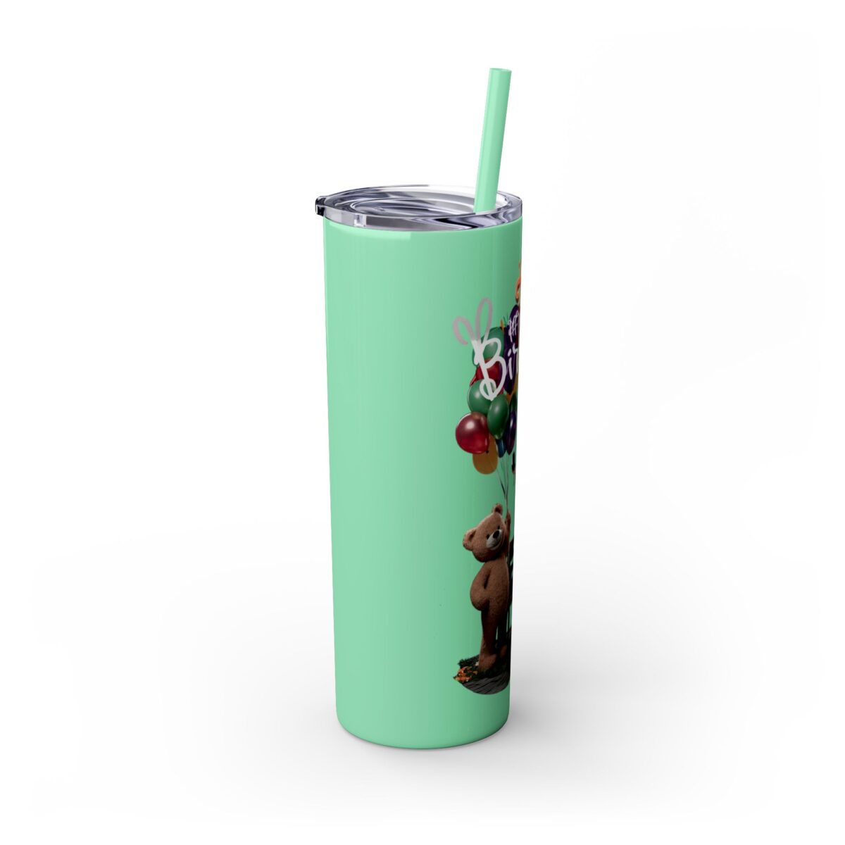 Happy Birthday Skinny Tumbler with Straw, 20oz - Image 10