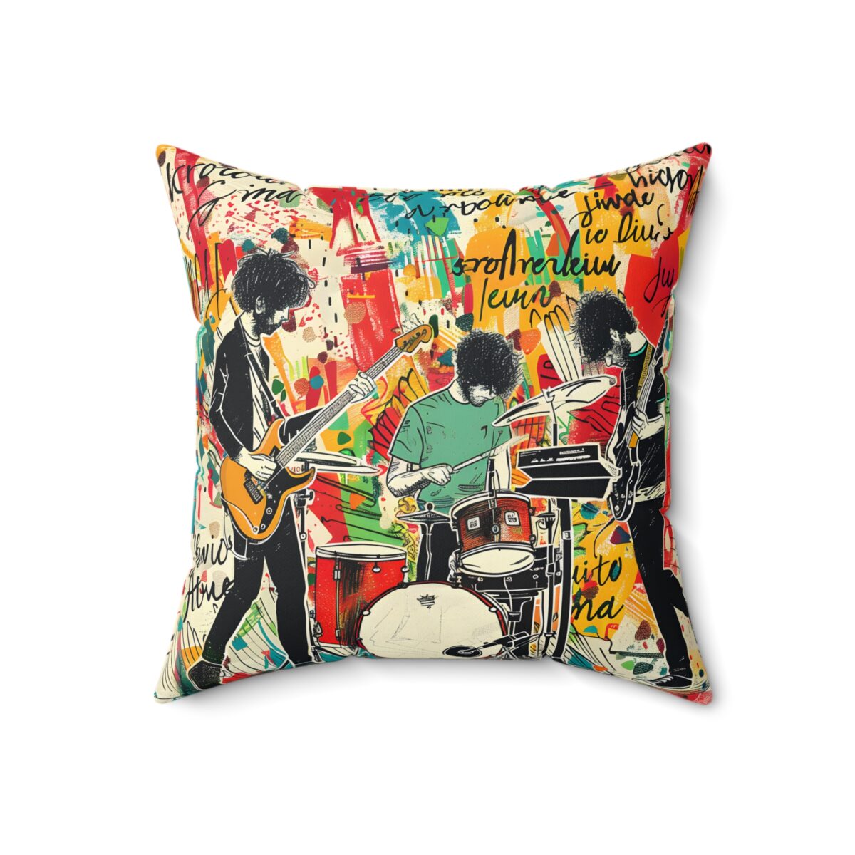 Rock Band Spun Polyester Square Pillow - Image 8
