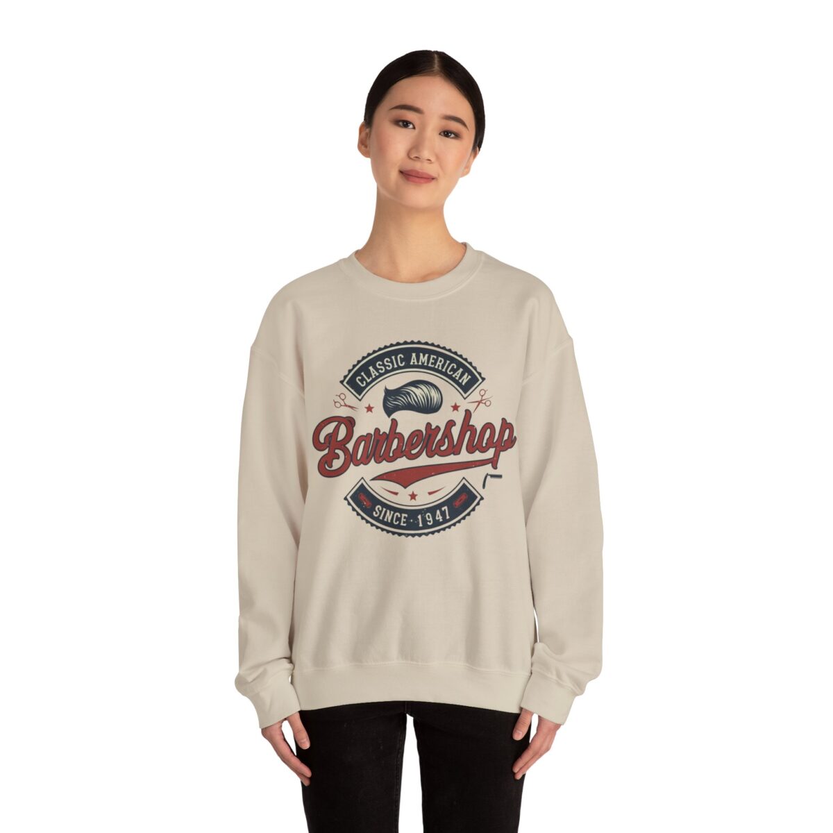 Classic American barbershop Unisex Heavy Blend™ Crewneck Sweatshirt - Image 12