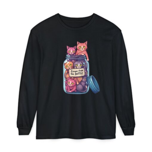 Escape from the bottle Unisex Garment-dyed Long Sleeve T-Shirt - Image 61