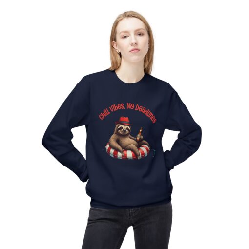 Chill vibes no deadline Unisex Midweight Softstyle Fleece Crewneck Sweatshirt - Image 31