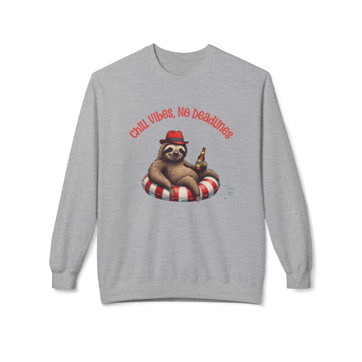 Chill vibes no deadline Unisex Midweight Softstyle Fleece Crewneck Sweatshirt - Image 9