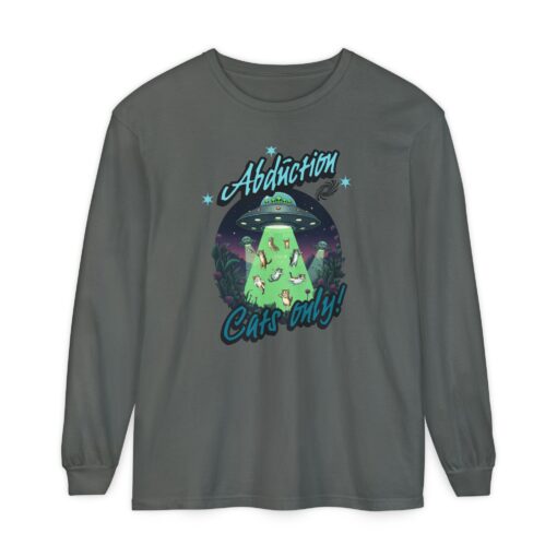 Abduction cats only! Unisex Garment-dyed Long Sleeve T-Shirt - Image 29