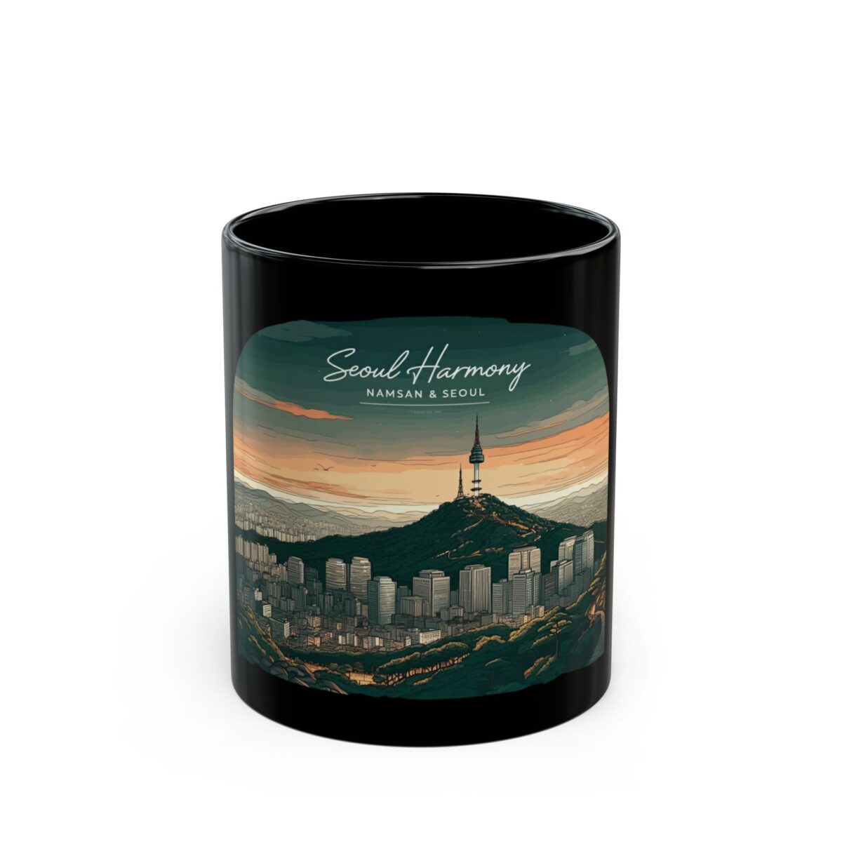 Seoul Harmony Black Mug (11oz, 15oz)