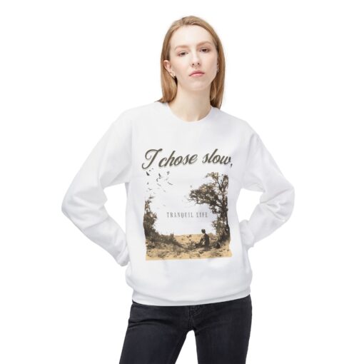 Slow tranquil life Unisex Midweight Softstyle Fleece Crewneck Sweatshirt - Image 3