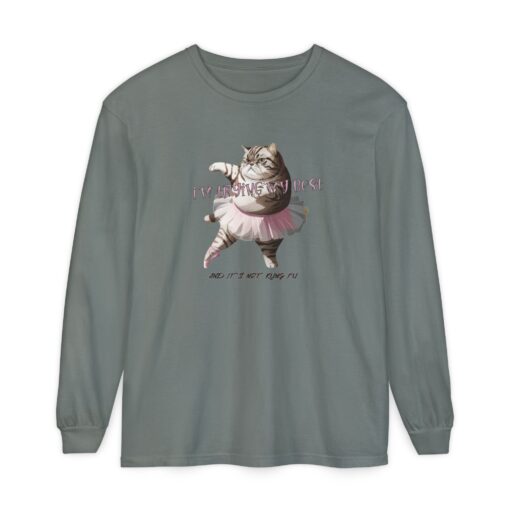 It's not kung fu Unisex Garment-dyed Long Sleeve T-Shirt - Image 5