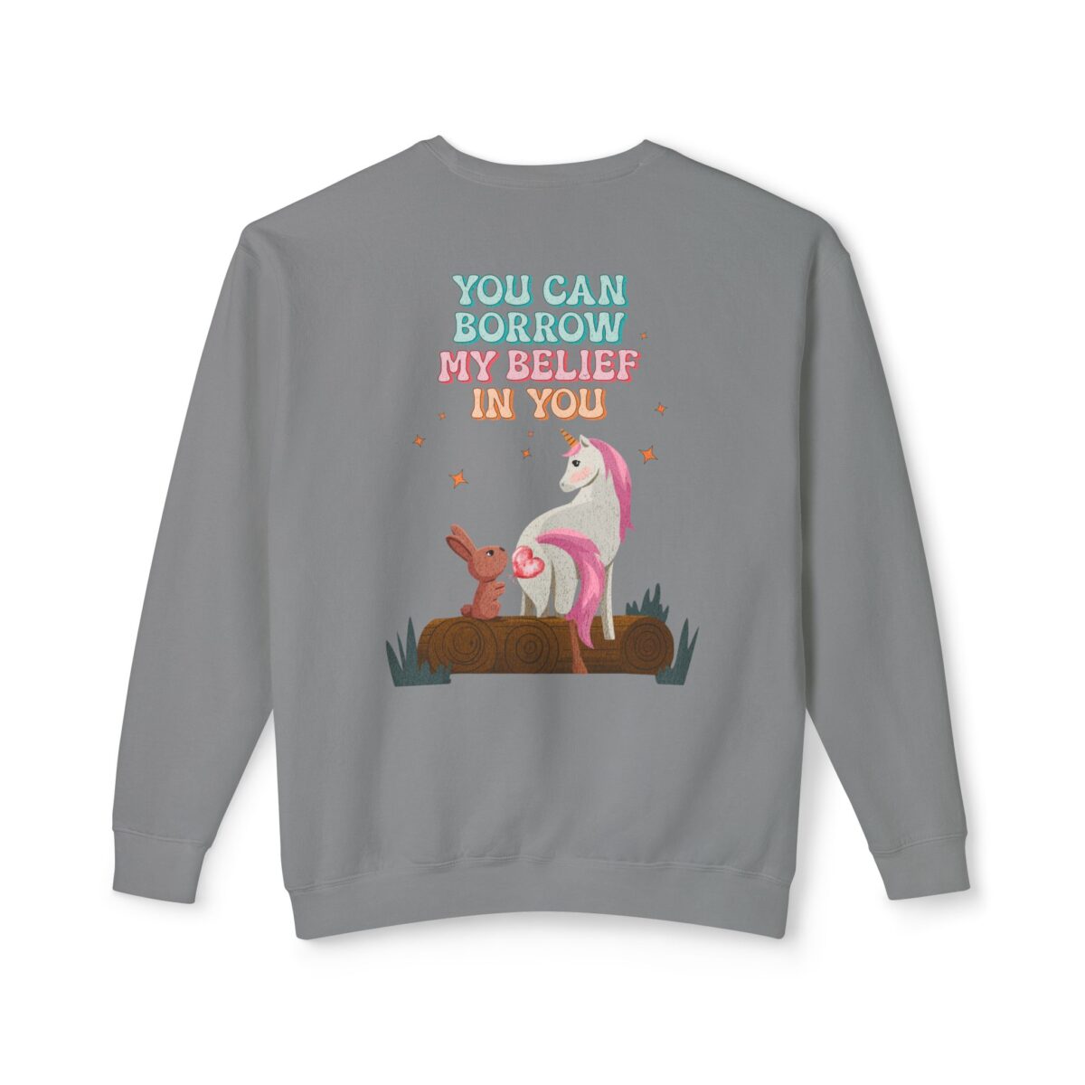 Yohave my belief in you Unisex Lightweight u can Crewneck Sweatshirt - Image 14