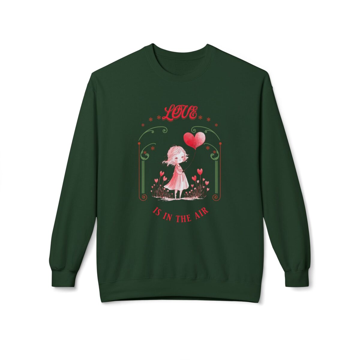 Love is in the air Unisex Midweight Softstyle Fleece Crewneck Sweatshirt - Image 5
